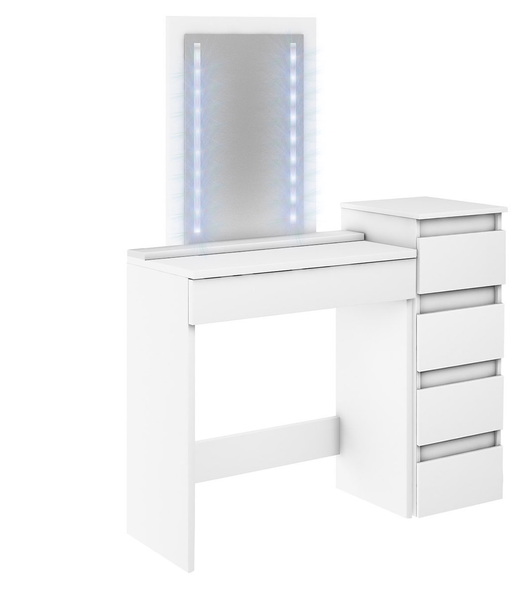 Toaletka MEGAN 4S do makijażu modułowa z oświetleniem LED biała