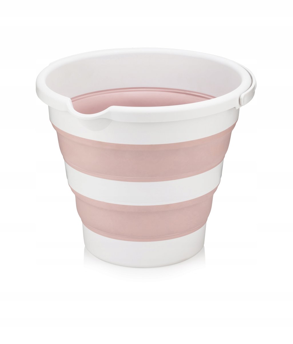 Wiaderko składane silikonowe 12L 22x22x22cm różowe