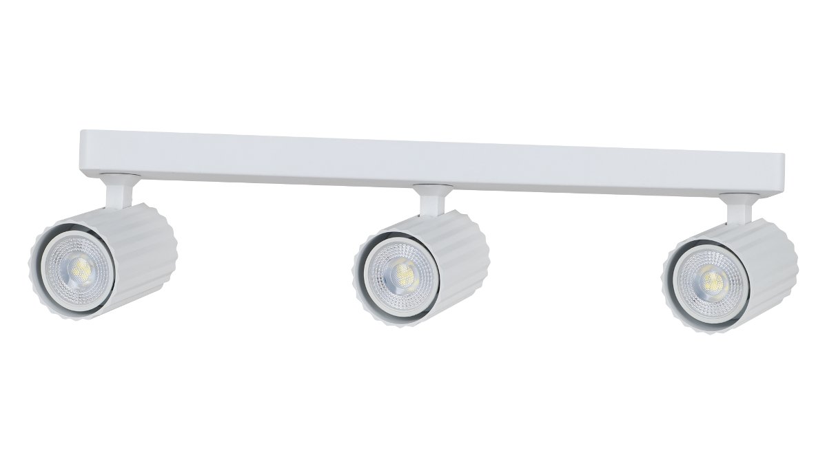 Listwa sufitowa z białymi reflektorami LP-787/3WS WH z serii TOKIO