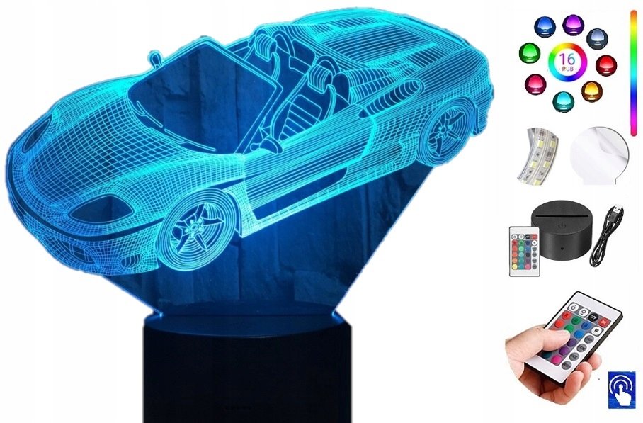 Lampka na biurko Porsche 16kolorów LED PLEXIDO