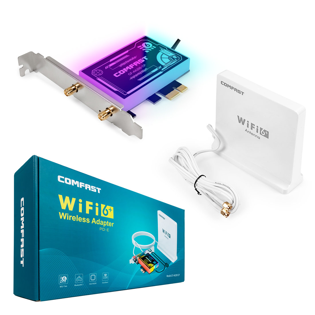 Zdjęcia - Karta sieciowa Cudy  Wi-Fi na PCI-E AX3000 Wi-Fi 6 ARGB 