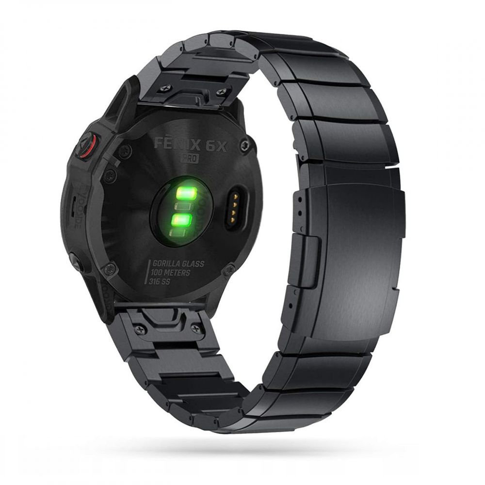Bransoleta Steelband Braders Do Garmin Fenix 3 / 5X / 3Hr / 5X Plus / 6X / 6X Pro Black