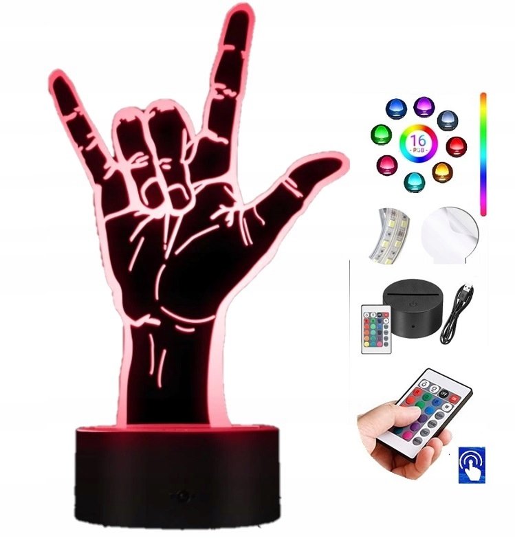 Lampka na biurko Rock And Roll 16Kol. LED PLEXIDO