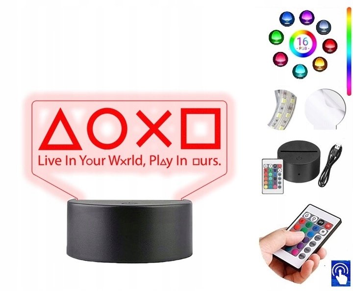 Lampka na biurko PlayStation PAD 16k. LED PLEXIDO