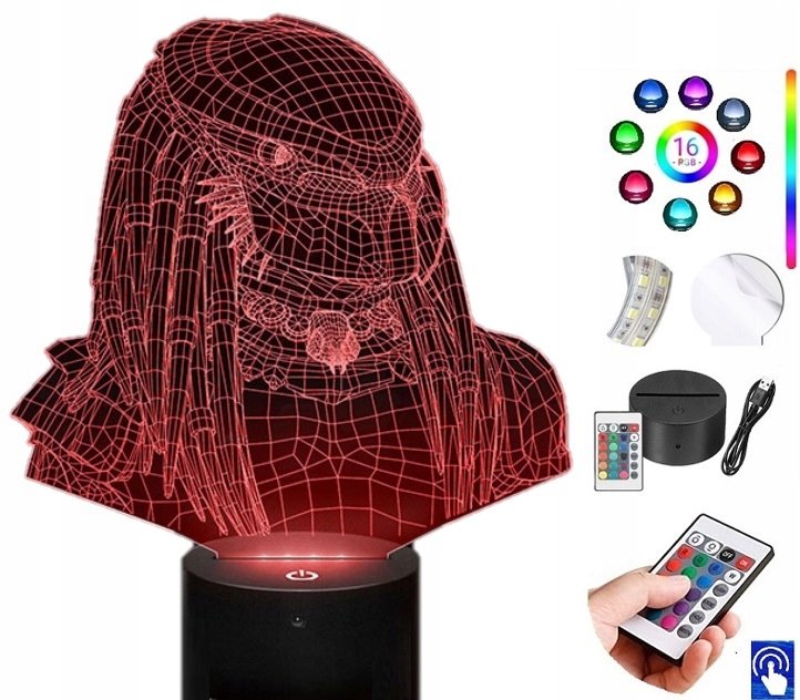 Lampka na biurko Predator 16 kolorów LED PLEXIDO