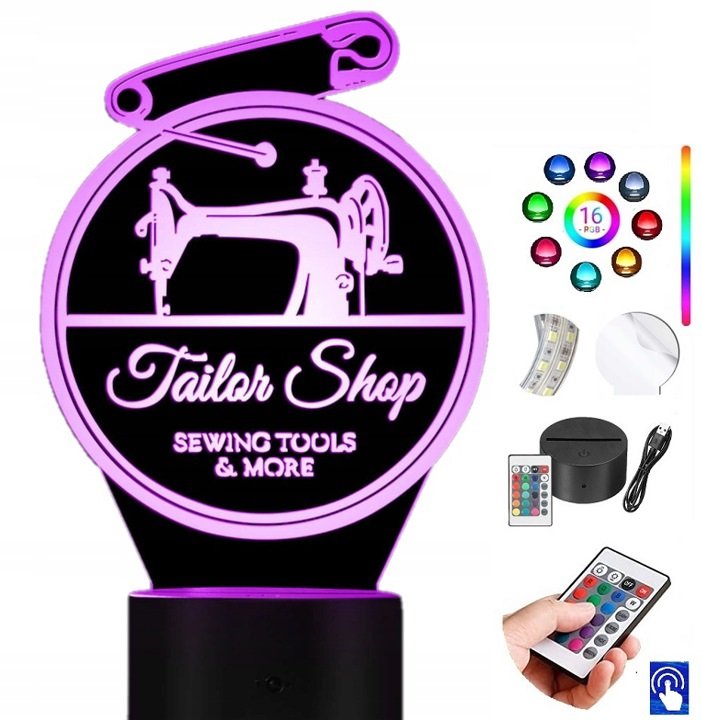 Lampka Na Biurko Krawiec 16 Kolorów Led Plexido