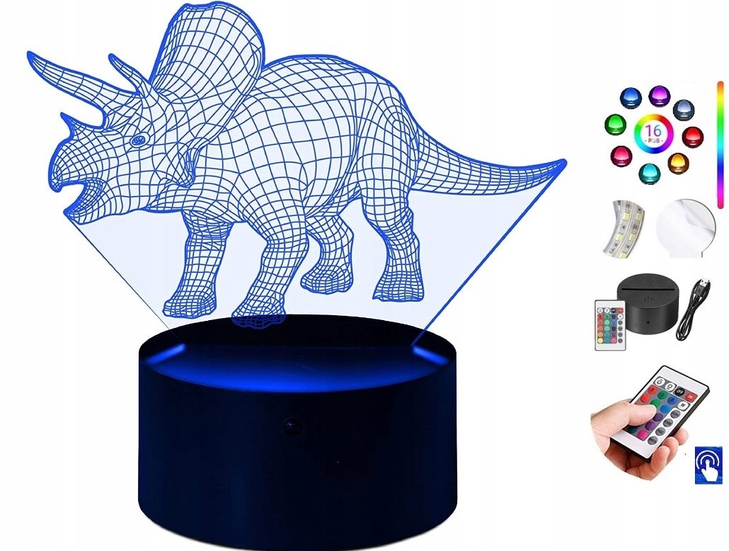 Lampka Na Biurko Dinozaur Park Jurajsk Led Plexido