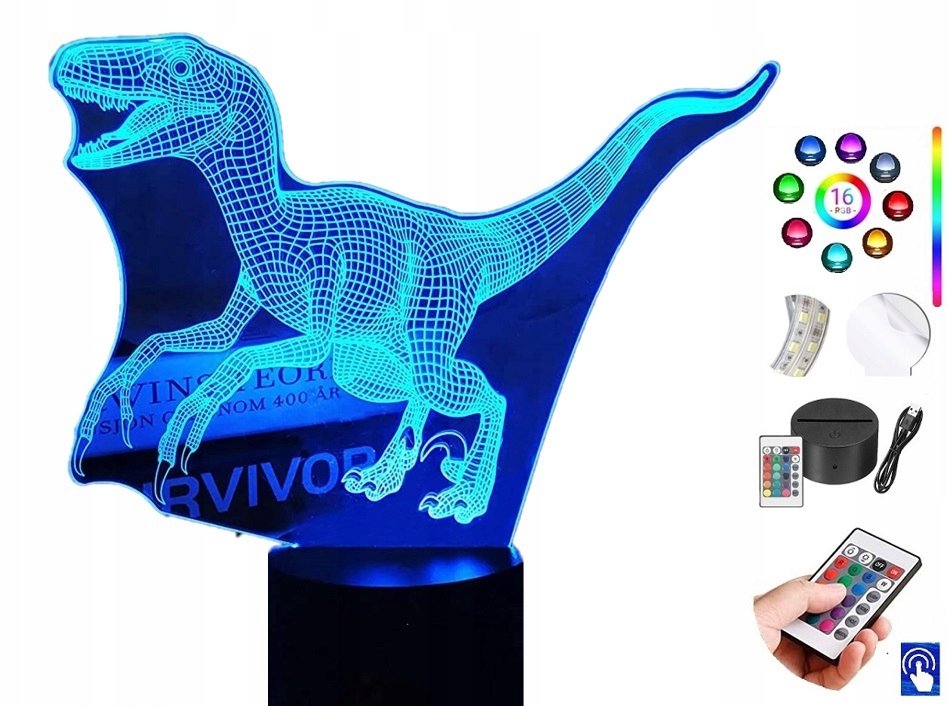Lampka Na Biurko Dinozaur Park Jurajsk Led Plexido