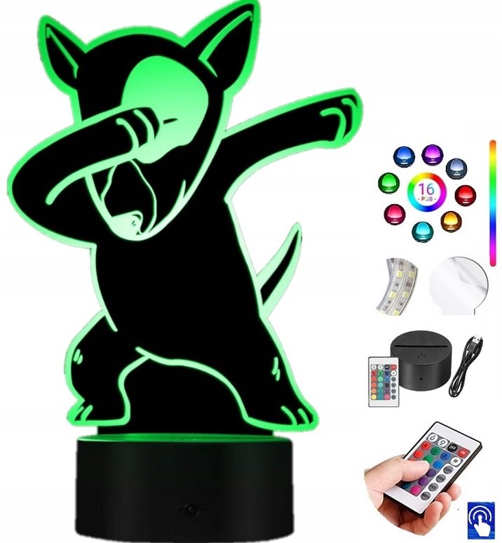 Lampka Na Biurko Funny Pies 16Kolorów Led Plexido