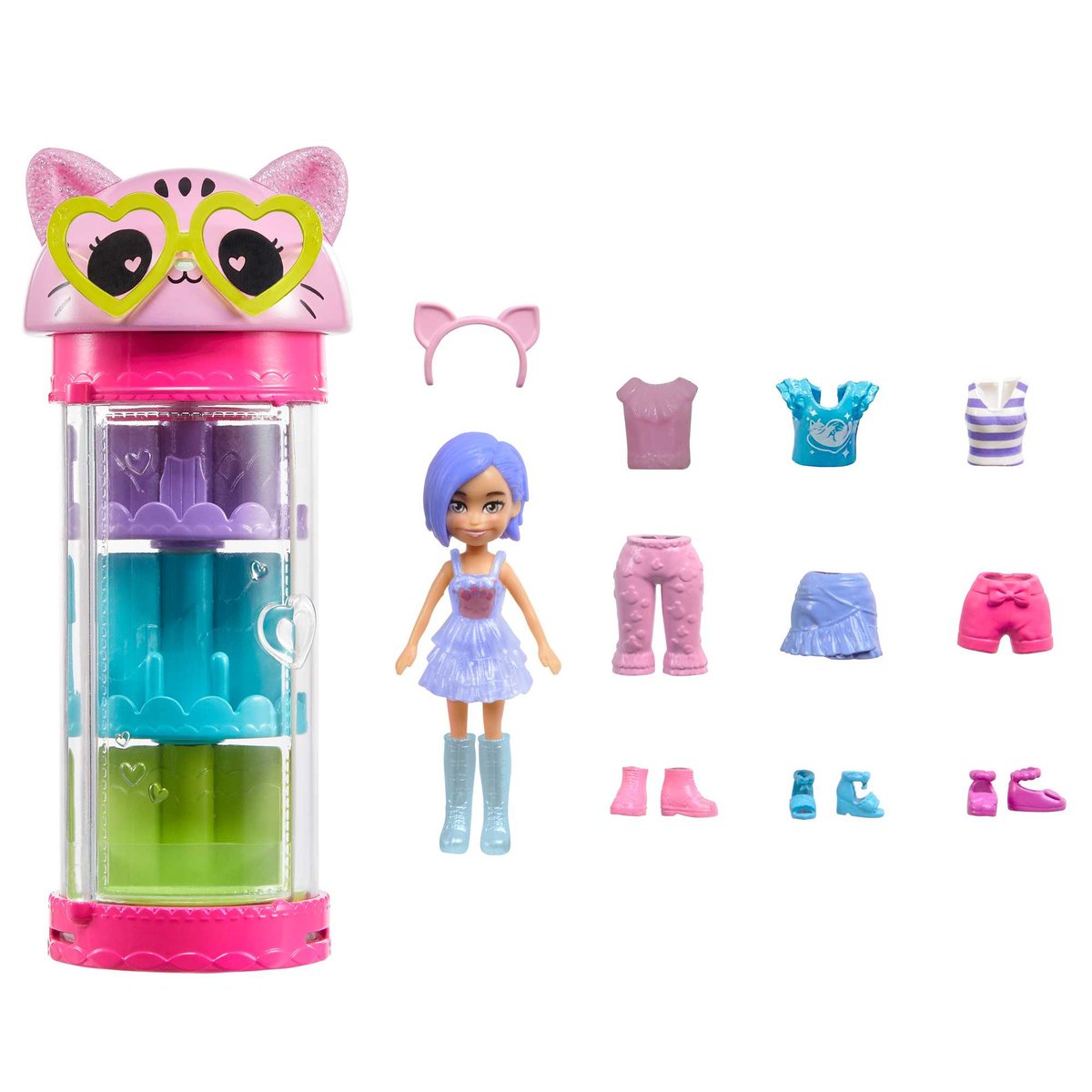 Polly Pocket Karuzelka stylu Zestaw Kotek HKW07 HKW04 MATTEL