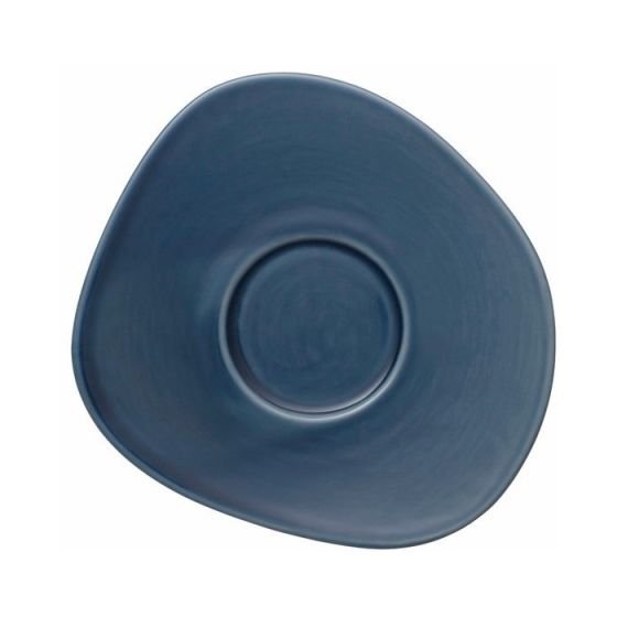 Jasnoniebieski porcelanowy spodek Villeroy & Boch Like Organic, 17,5 cm