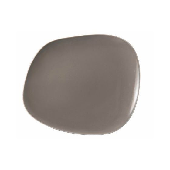 Szary porcelanowy talerz Villeroy & Boch Like Organic, 27 cm
