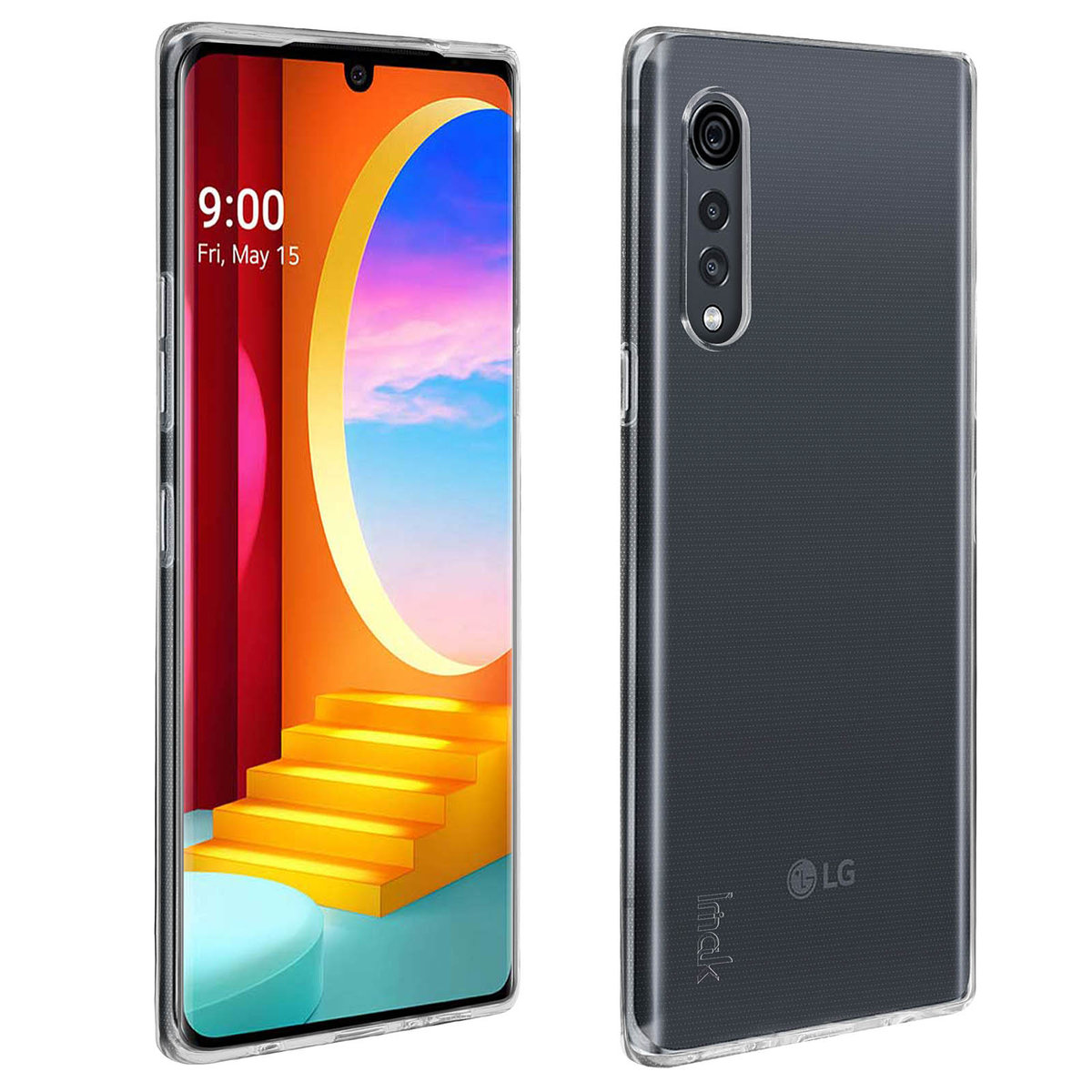 Cienki i elastyczny futerał ochronny Imak do telefonu LG Velvet — przezroczysty