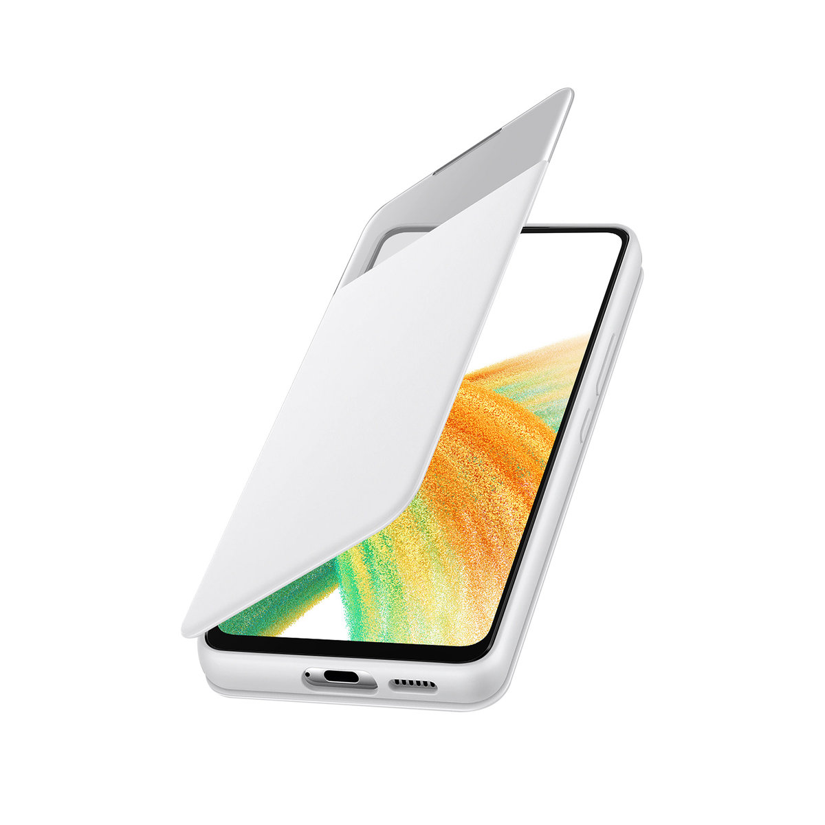Oficjalne etui z okienkiem S View do Samsunga Galaxy A33 5G w kolorze białym