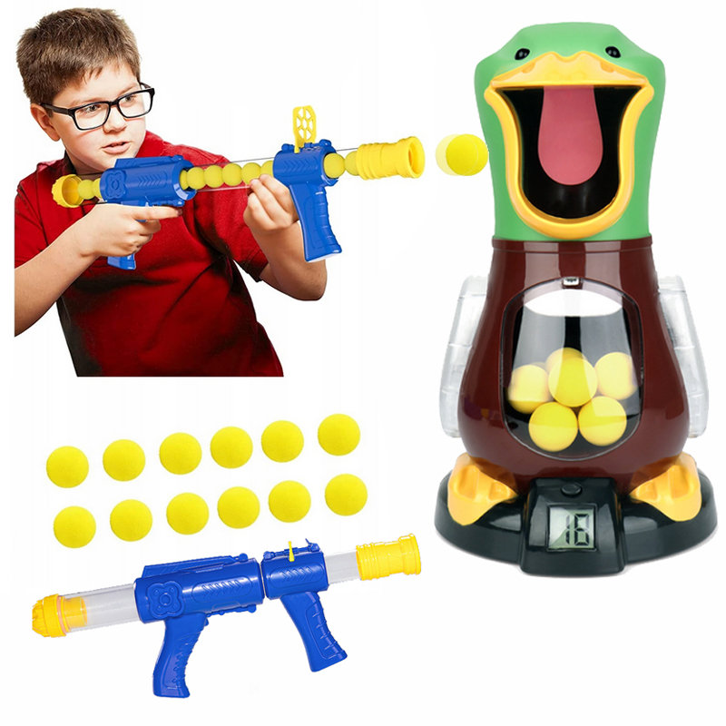 Głodna Kaczka Strzelanie Do Celu Pistolet + Kulki