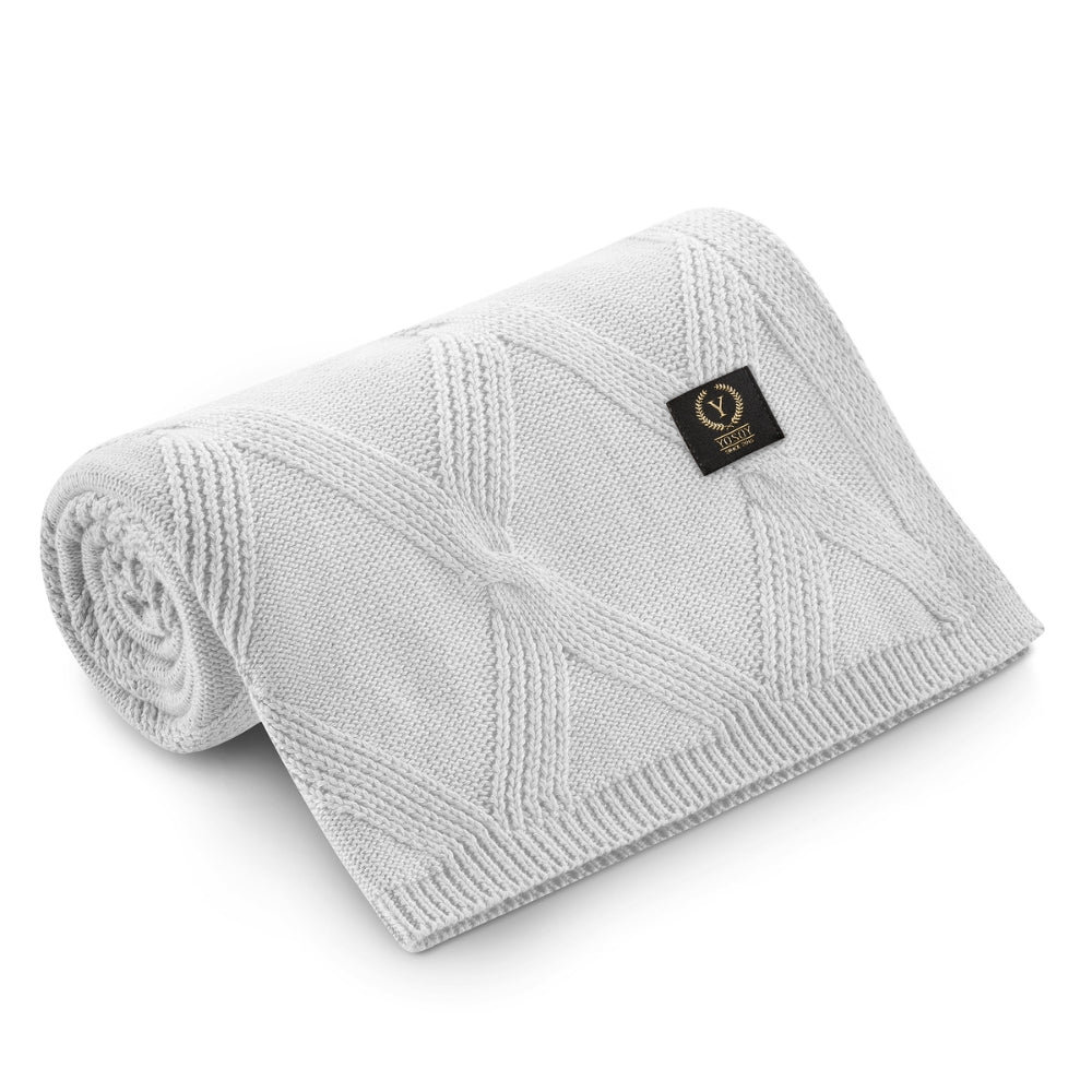Yosoy Kocyk bambus bawełna Maroco Silver grey