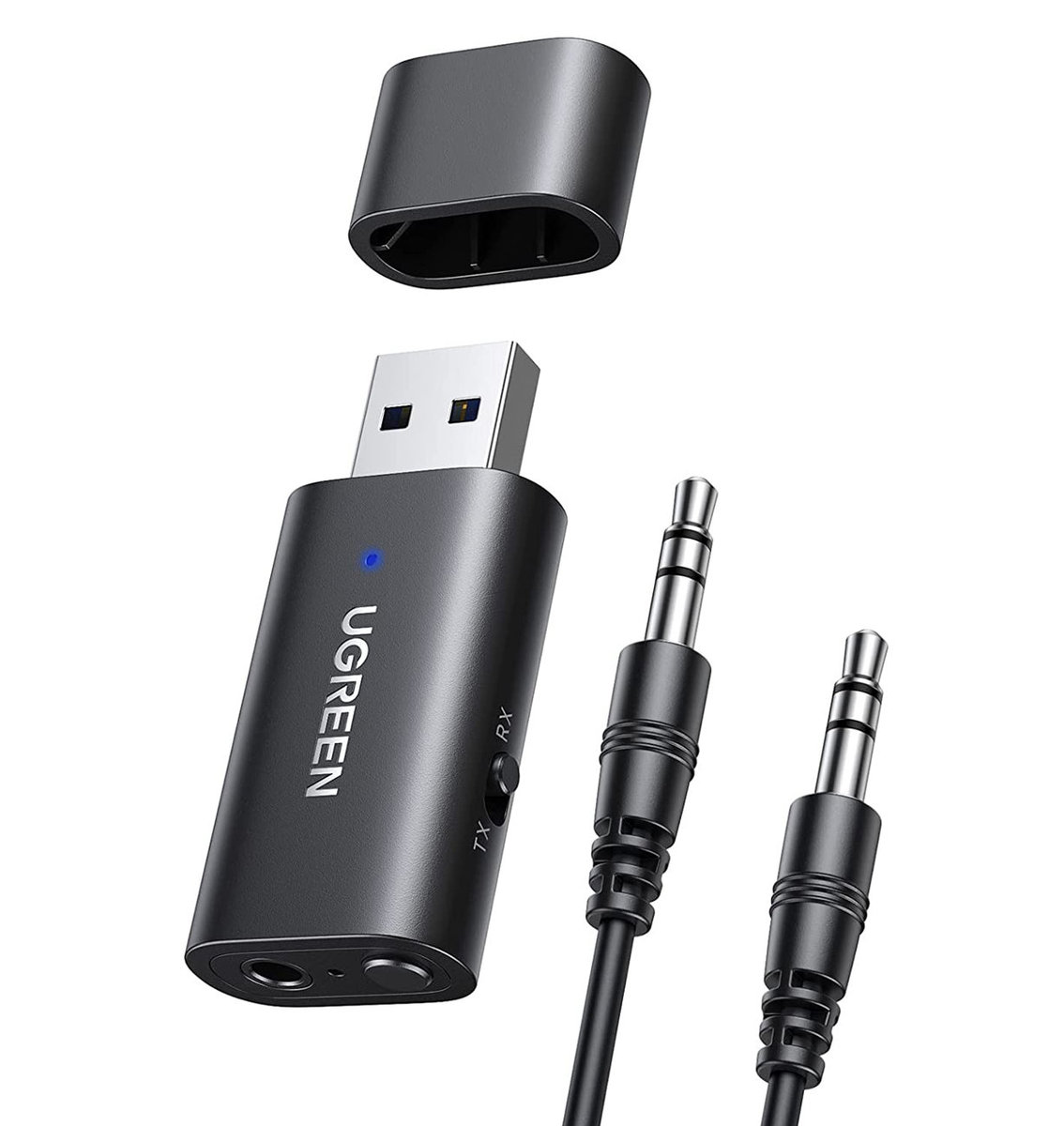 UGREEN Adapter Audio UGREEN CM523, USB-A do Jack 3,5mm, Bluetooth 5.1 (czarny) 60300