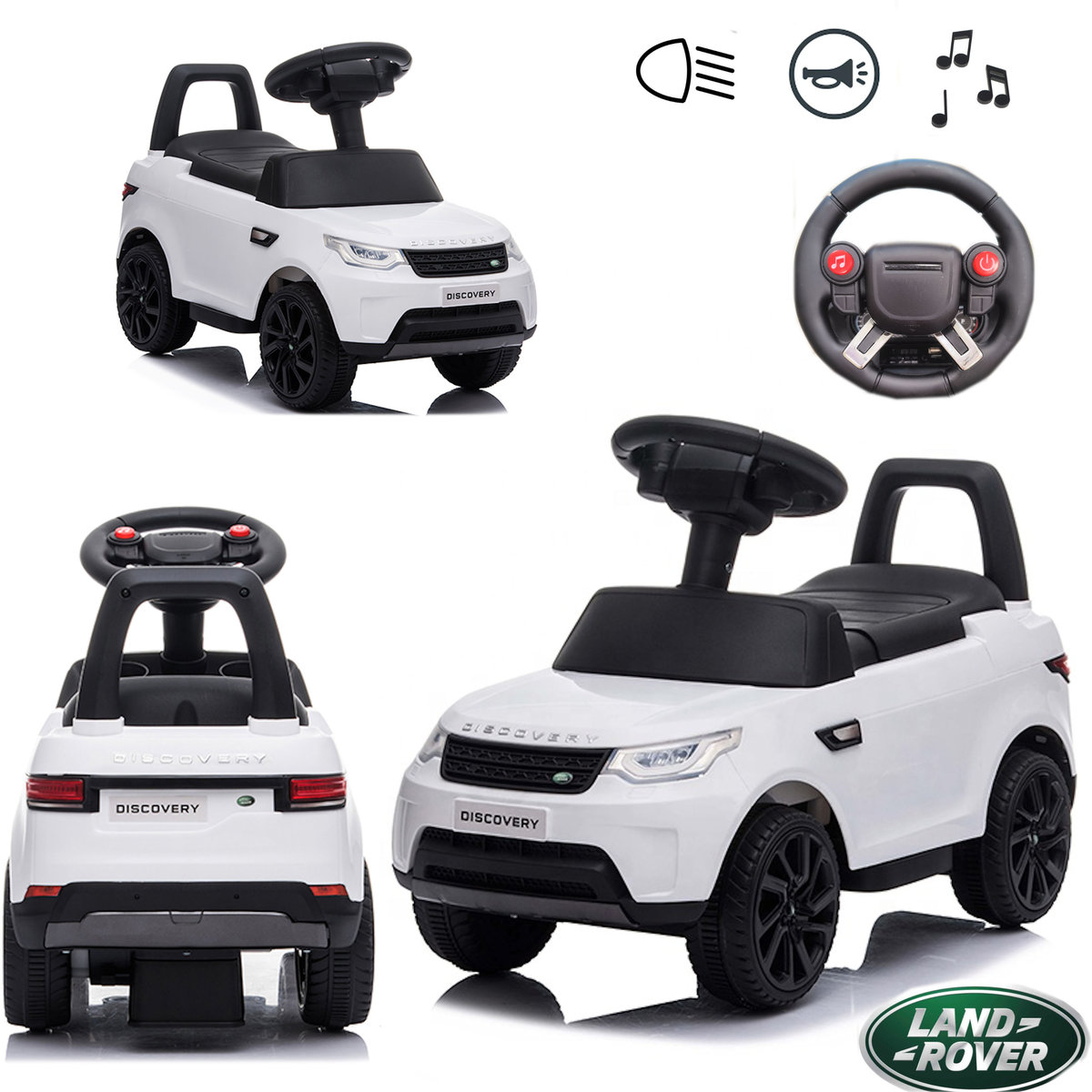 Jeździk pchacz na akumulator dla dzieci licencja Land Rover Discovery COIL