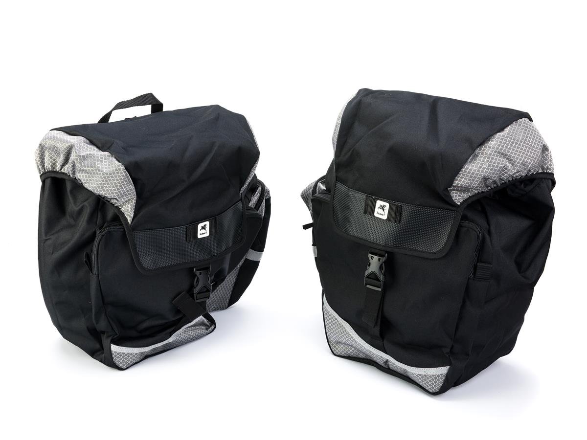 Sakwa dwukomorowa na bagażnik ROMET SH4-809R  czarna36,8L  et/logo Romet