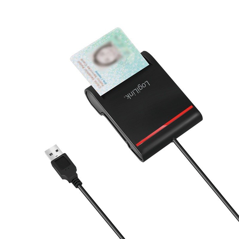 Logilink CR0047 - czytnik kart USB 2.0 Smart ID dla Twojej karty IC/ID, do Windows i Mac OS Catalina 10.15 lub nowszych CR0047