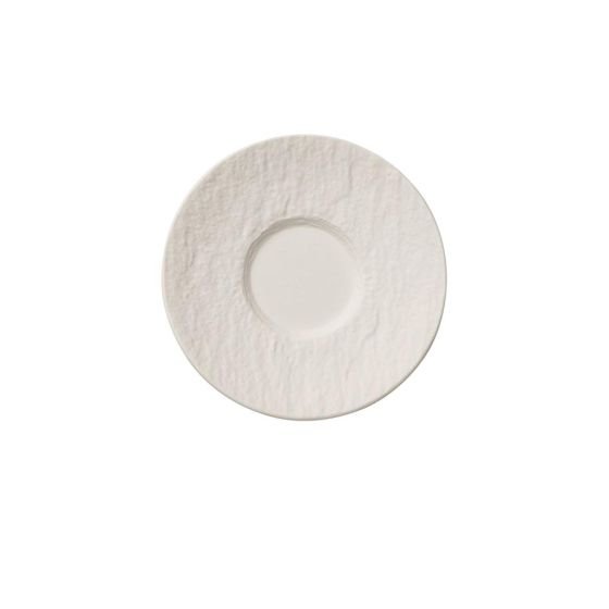 Villeroy & Boch Manufacture Rock biały spodek do mokki/espresso, 12 cm, porcelana premium, biały