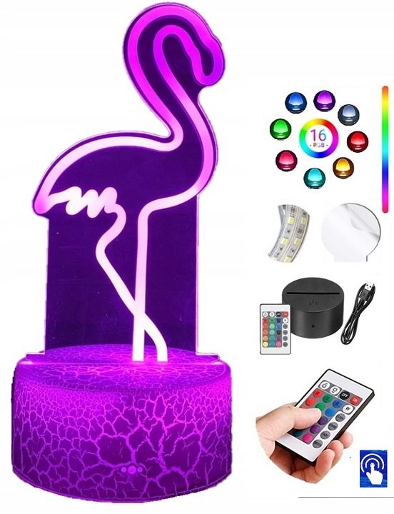 Lampka na biurko Flaming 16 Kolorów LED PLEXIDO