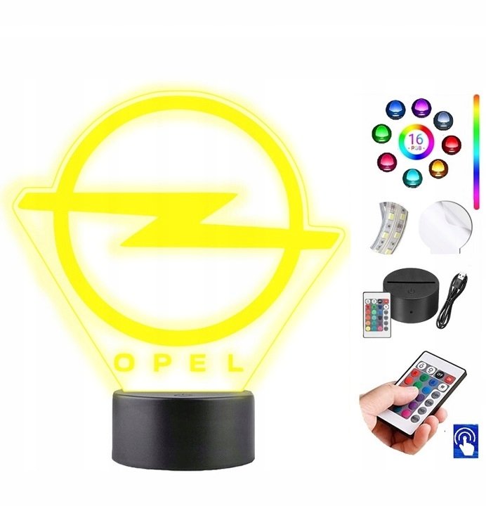 Lampka na biurko Opel Logo 16KolorĂłw LED PLEXIDO 5