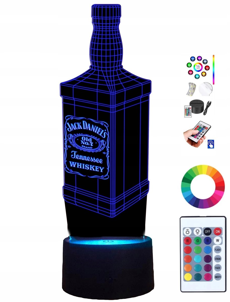 Lampka na biurko Jack Daniels 16kol. LED PLEXIDO
