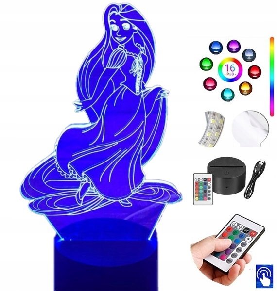 Lampka na biurko Księżniczka Roszpunka LED PLEXIDO