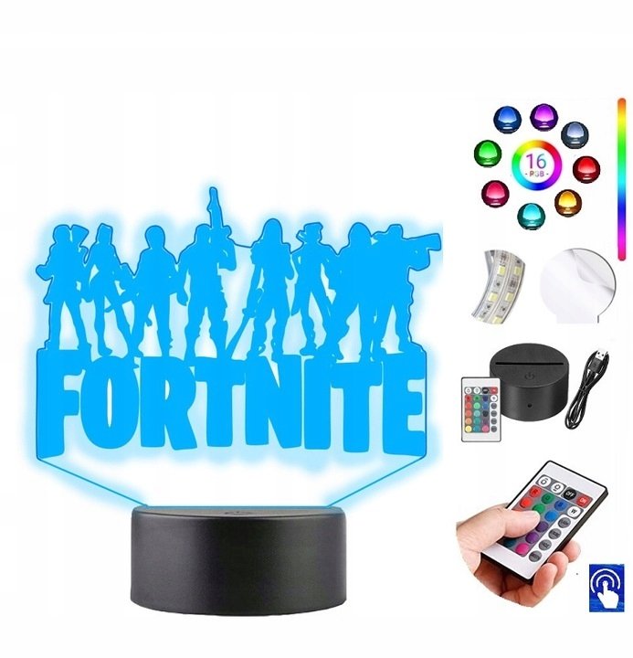 Lampka na biurko Fortnite 16 kolorów LED PLEXIDO