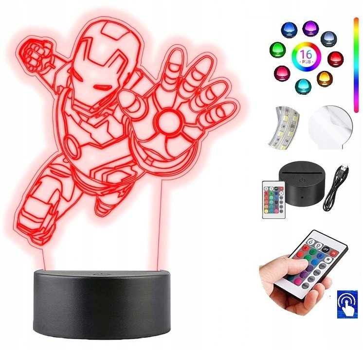 Lampka na biurko Iron Man Avengers 16 LED PLEXIDO