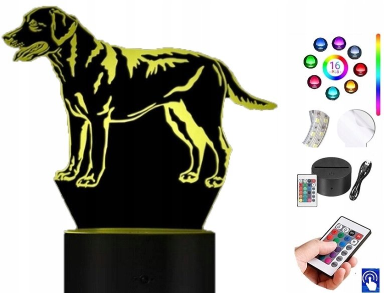 Lampka na biurko Pies Labrador 16kol. LED PLEXIDO