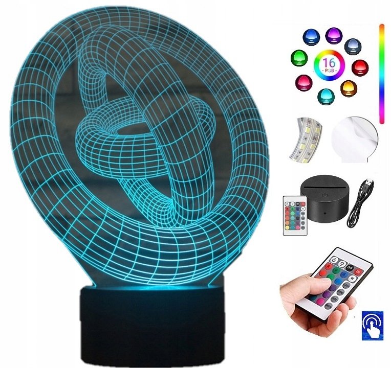 Lampka na biurko Iluzja Tunel 16kol. LED PLEXIDO