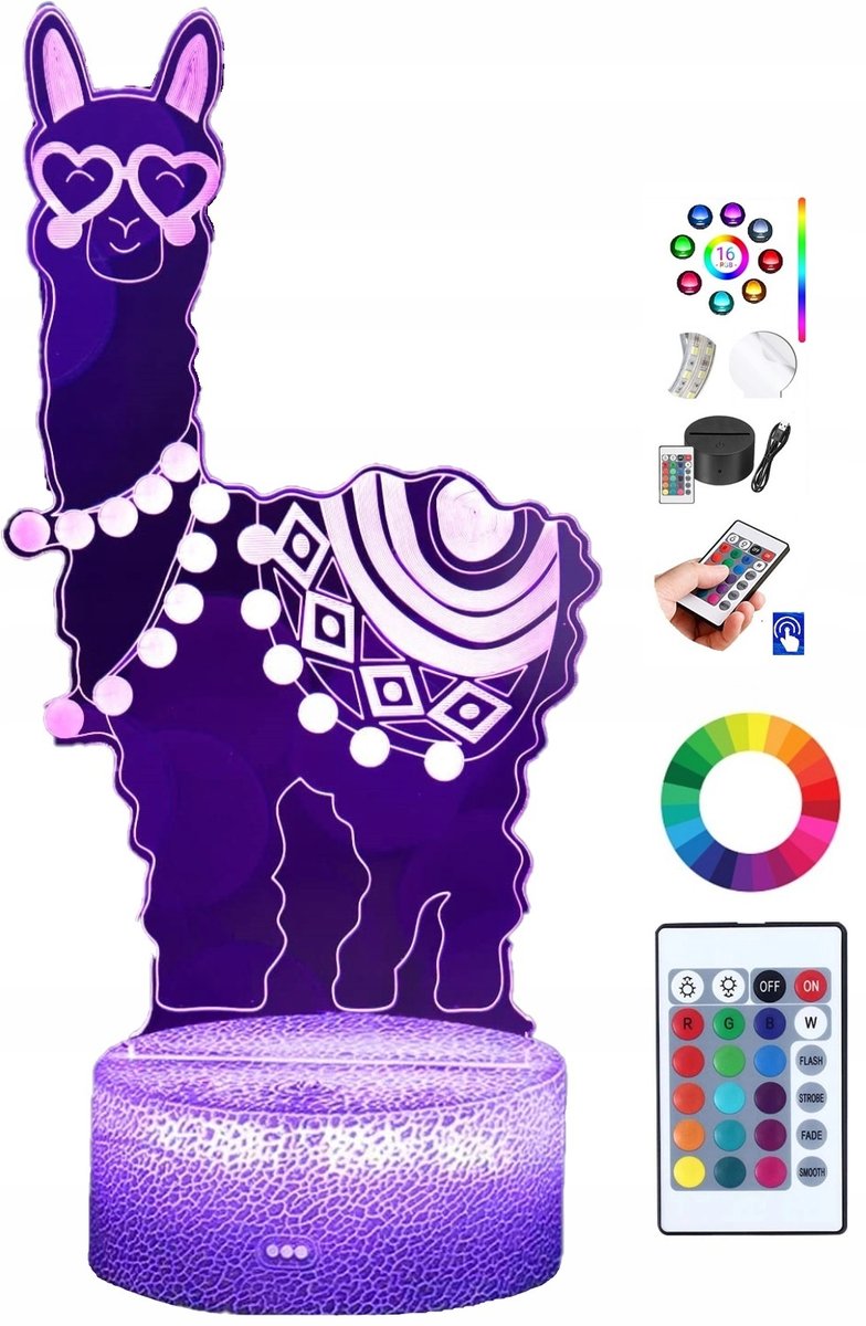 Lampka na biurko Lama Alpaka 16KolorĂłw LED PLEXIDO