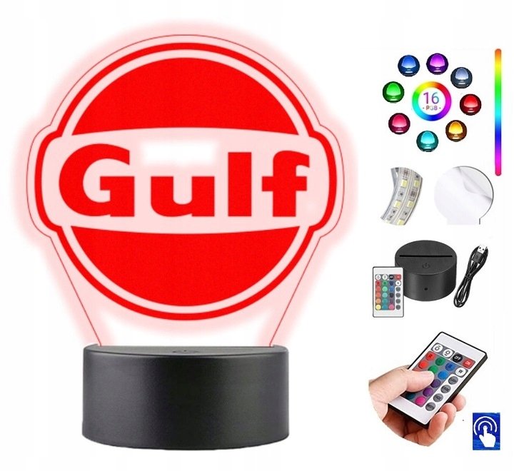 Lampka na biurko Gulf Oil 16 kolorów LED PLEXIDO