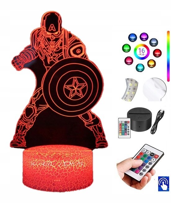 Lampka na biurko Kapitan Ameryka 16kol LED PLEXIDO
