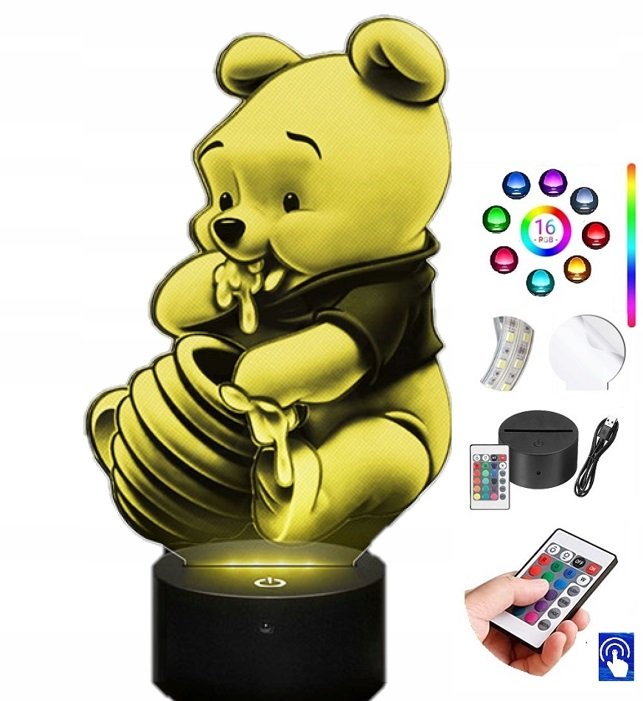 Lampka na biurko KubuĹ› Puchatek 16Kol. LED PLEXIDO