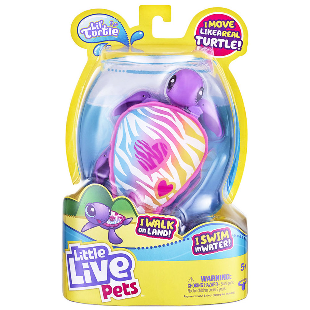 Little Live Pets Żółw Pływa Pływający Do Wody Różowy