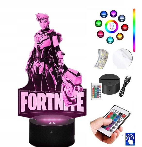 Lampka na biurko Fortnite 16 kolorów LED PLEXIDO