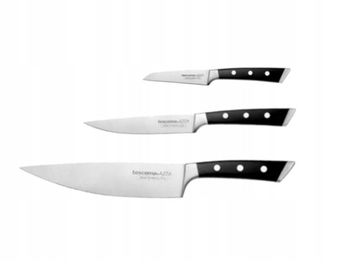 Zestaw 3 Kutych Noży Kuchennych Tescoma Azza