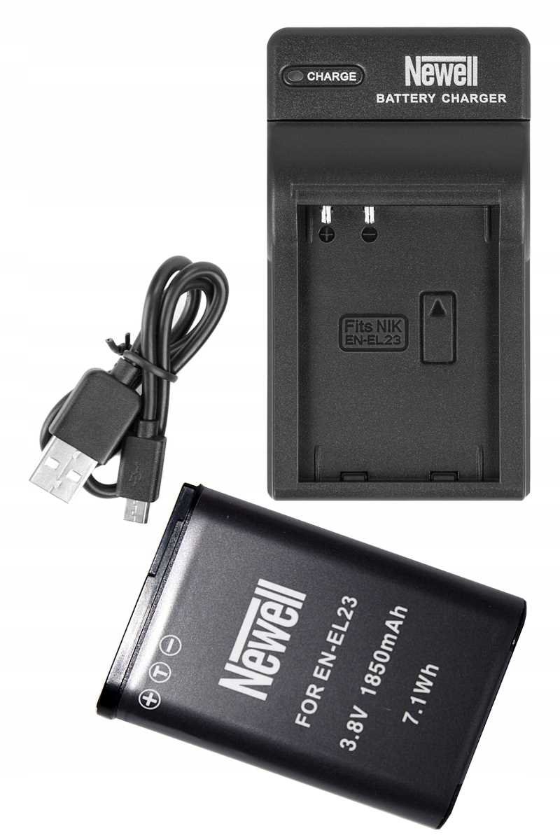 ZESTAW ŁADOWARKA DC-USB +AKUMULATOR NEWELL EN-EL23