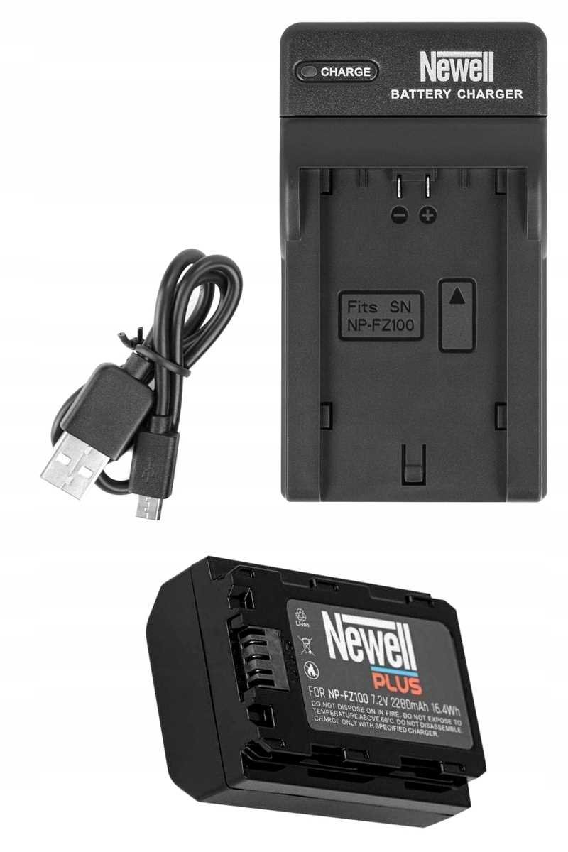 ZESTAW ŁADOWARKA DC-USB +AKUMULATOR NEWELL NP-FZ100 PLUS