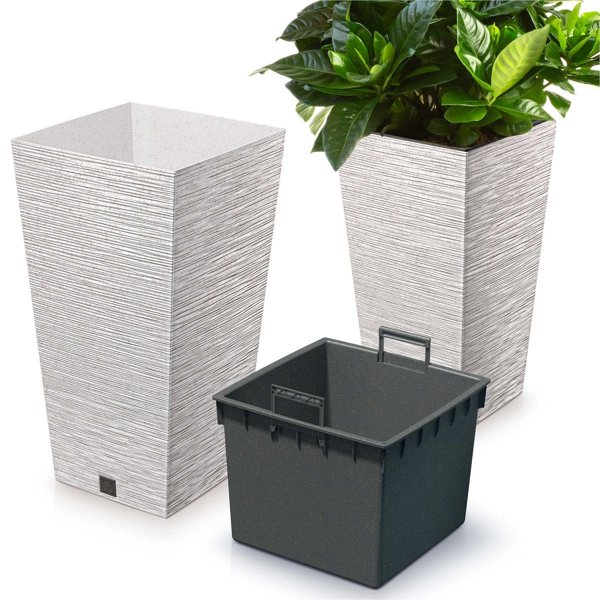 Doniczka Donica Ogrodowa Na Taras Do Ogrodu Domu Eco Wood Furu Square Wysoka 45 Cm