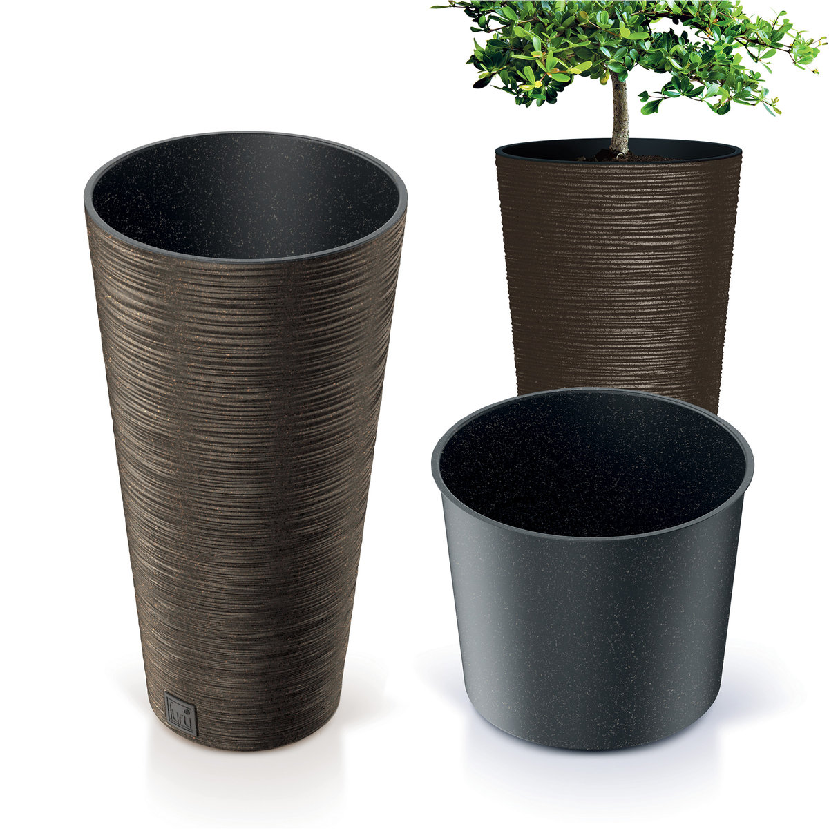 Doniczka Donica Ogrodowa Do Domu Na Taras Furu Slim Eco Wood Wysoka 57,5 Cm