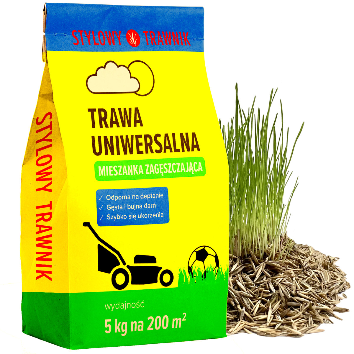 TRAWA UNIWERSALNA Zagęszczająca Odporna na deptanie nasiona 5KG