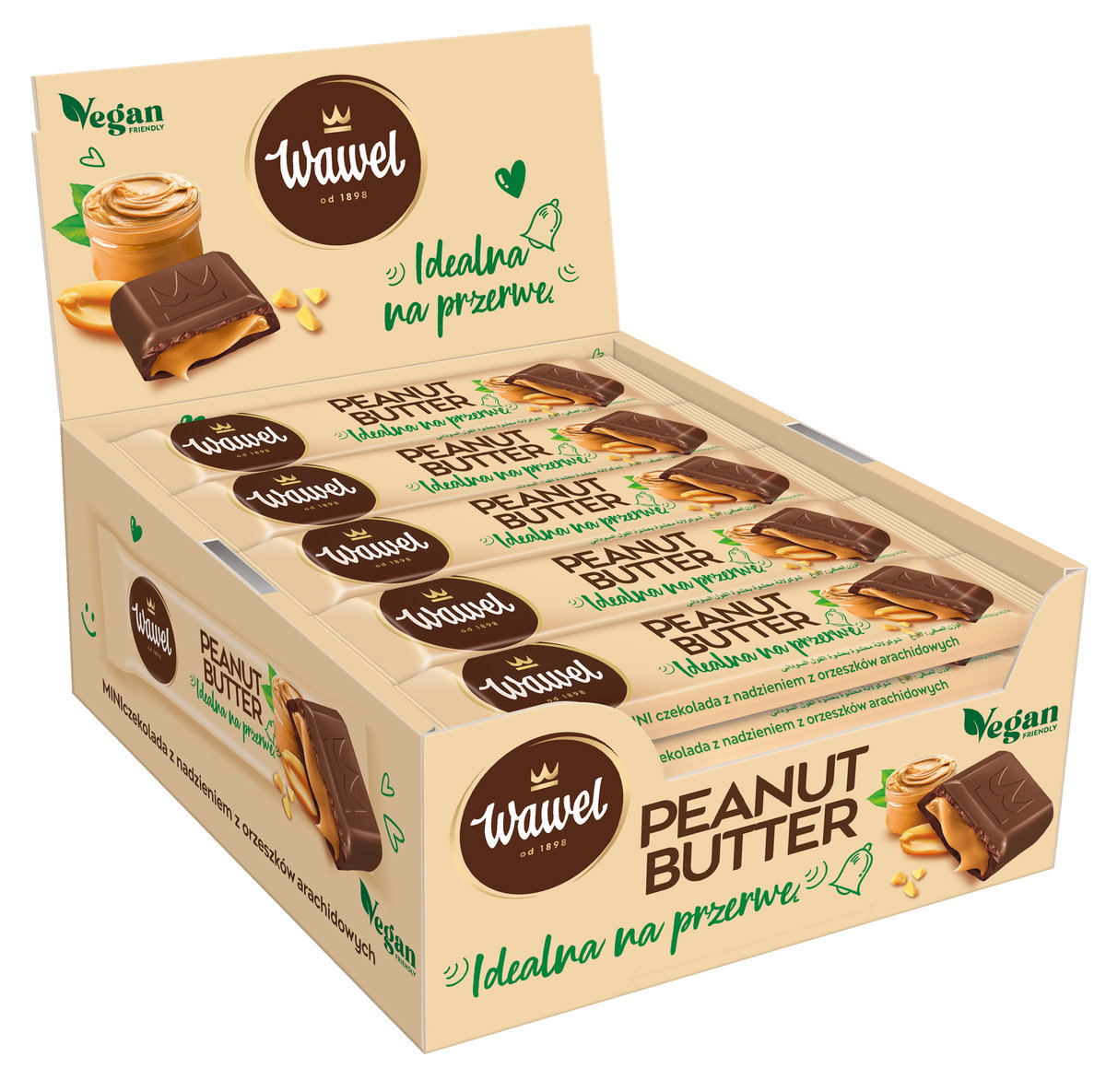 Display MINIczekolada Peanut butter Wawel 37g 30 sztuk
