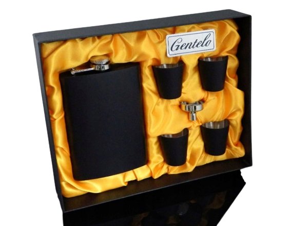 Zestaw upominkowy prezent piersiówka kieliszki