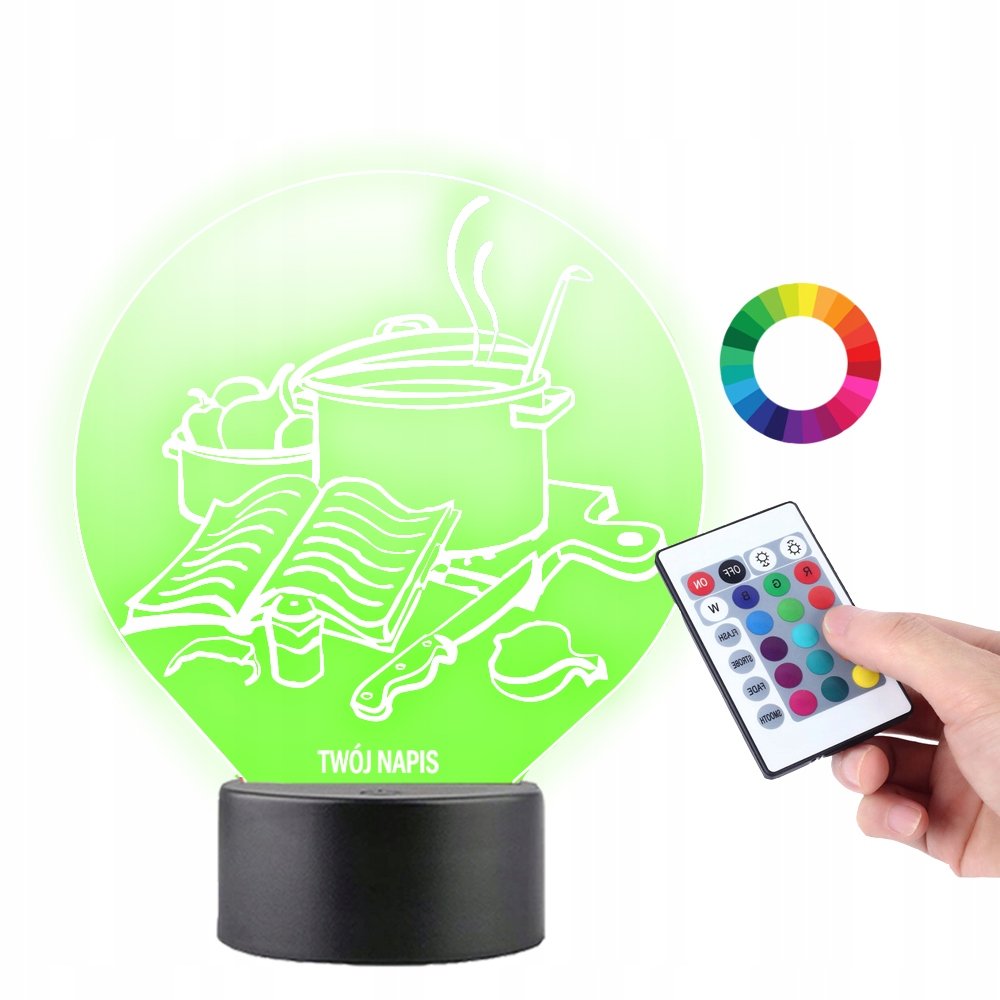 Lampka na Biurko Statuetka Plexido Książka Kucharz