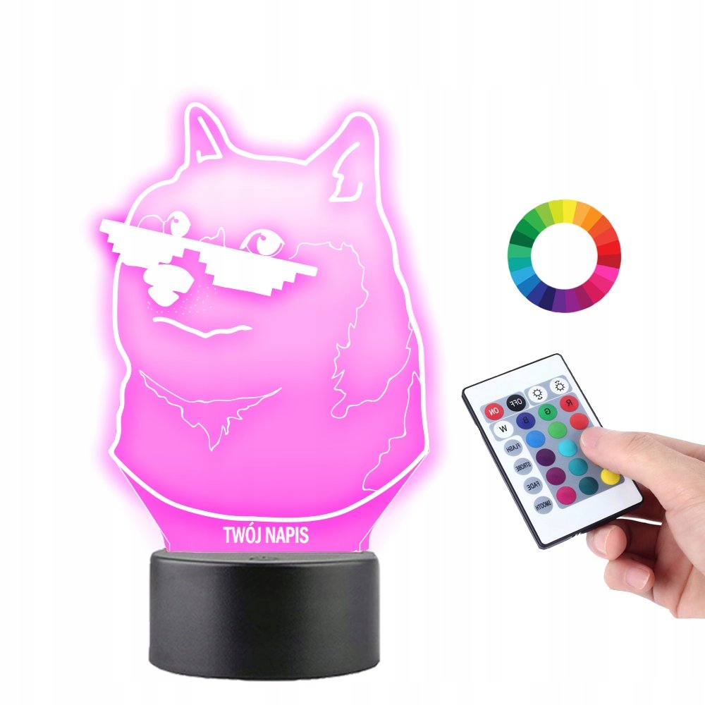 Lampka na Biurko Statuetka Plexido Pieseł Mem Pies