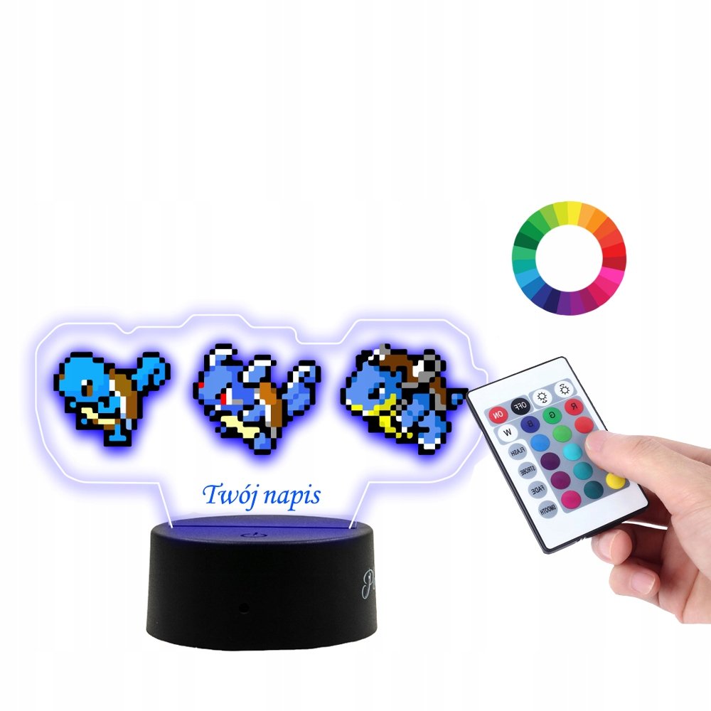 Lampka Na Biurko UV Squirtle Ewolucja PLEXIDO